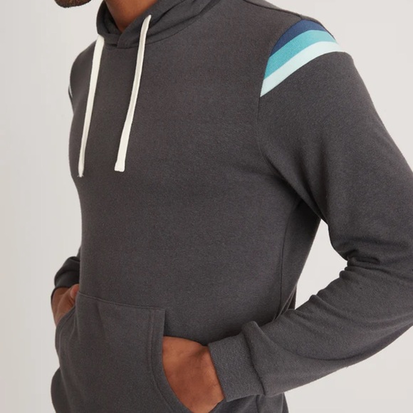 Marine Layer Banks Pullover Hoodie in Black Iris Sz S NWT - Picture 5 of 13